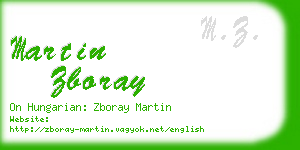 martin zboray business card